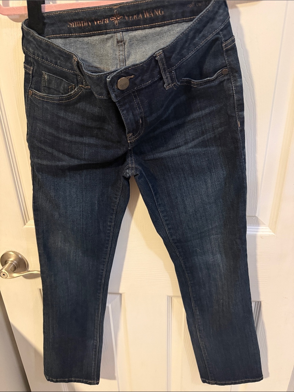 Vera Wang Dark Indigo Cropped Women's Jeans